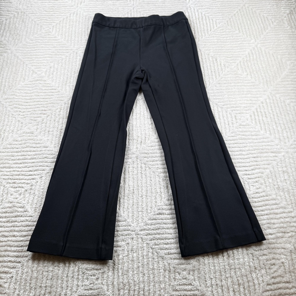 J Crew Knit Dress Pant Womens 10 Black Pull On Straight Leg Work Office Mob Wife - Picture 1 of 8